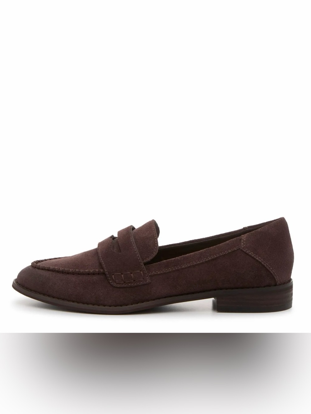 Lucky Brand Women's Dark Brown Suede Penny Loafers - Picture 2 of 6